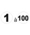 Étiquette numéro 1 à 100