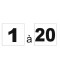Étiquette numéro 1 à 20