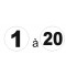 Étiquette numéro 1 à 20