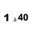 Étiquette numéro 1 à 40