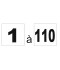 Étiquette numéro 1 à 110
