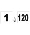 Étiquette numéro 1 à 120