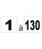 Étiquette numéro 1 à 130