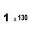 Étiquette numéro 1 à 130