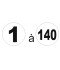 Étiquette numéro 1 à 140