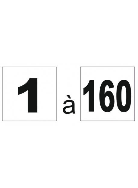 Étiquette numéro 1 à 160