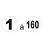 Étiquette numéro 1 à 160