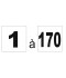 Étiquette numéro 1 à 170