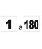 Étiquette numéro 1 à 180