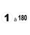 Étiquette numéro 1 à 180