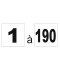 Étiquette numéro 1 à 190