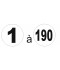 Étiquette numéro 1 à 190