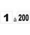 Étiquette numéro 1 à 200