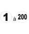 Étiquette numéro 1 à 200