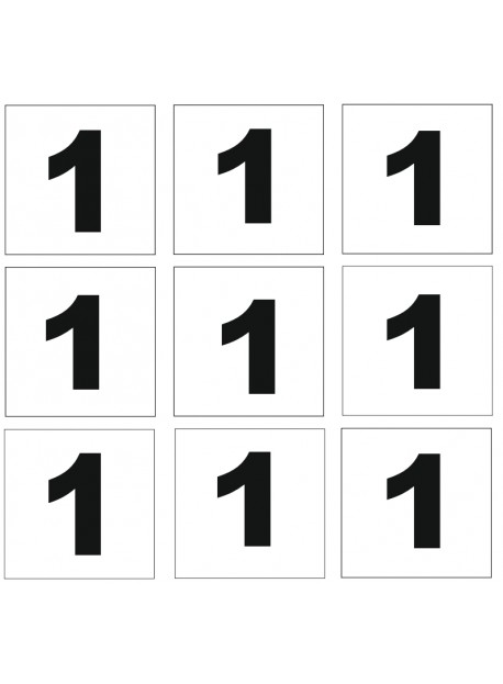 Planche étiquette numéro au choix