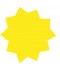 Étiquette soldes jaune