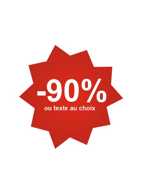 Étiquette promotion rouge