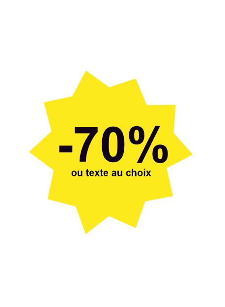 Étiquette soldes jaune