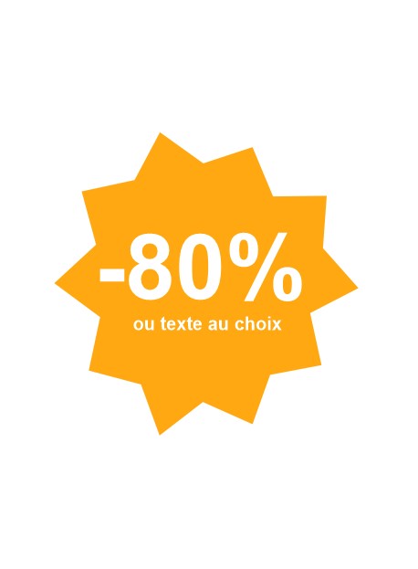 Étiquette soldes orange