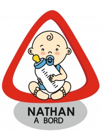 Sticker personnalisé bébé à bord