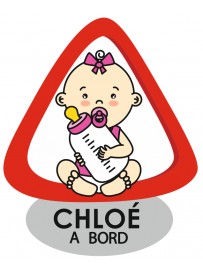 Sticker personnalisé bébé à bord
