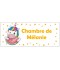 Étiquette personnalisée porte chambre enfant licorne