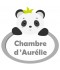 Étiquette personnalisée porte chambre enfant panda