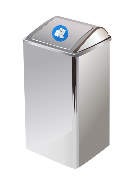 Sticker poubelle bleue