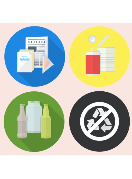 Planche 4 Stickers poubelles