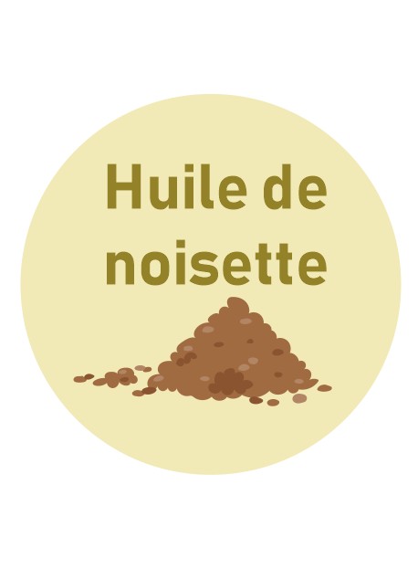 Étiquette huile de noisette