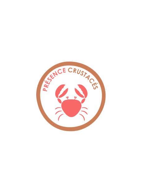Sticker présence allergène crustacés
