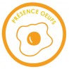 Sticker présence allergène oeufs