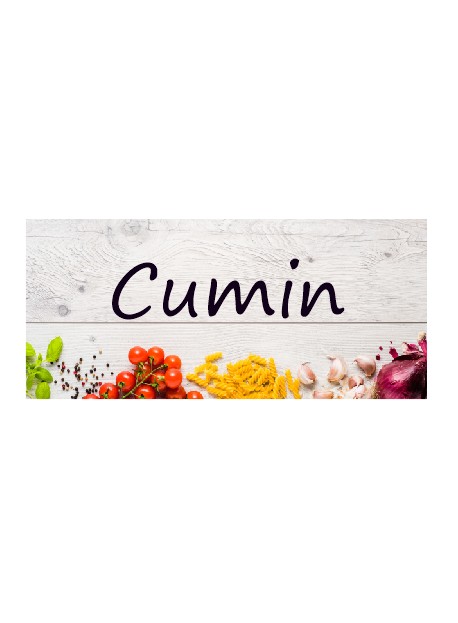 Étiquette Cumin pots et bocaux