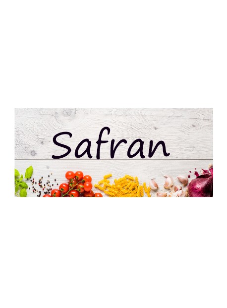 Étiquette Safran pots et bocaux