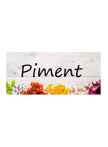 Étiquette Piment pots et bocaux