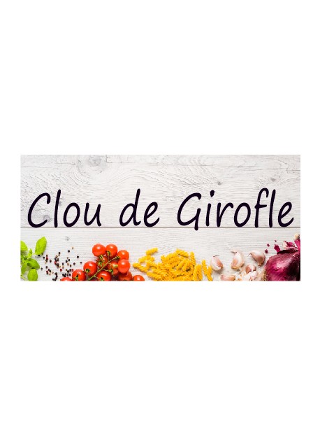 Étiquette Clou de Girofle pots et bocaux