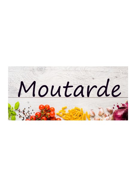 Étiquette pot moutarde