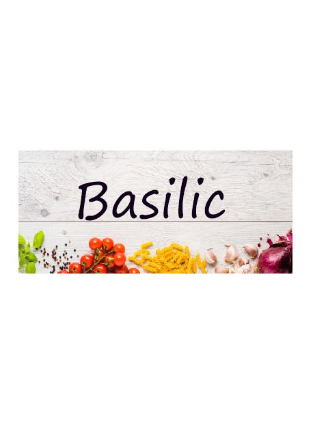 Étiquette Basilic pots et bocaux