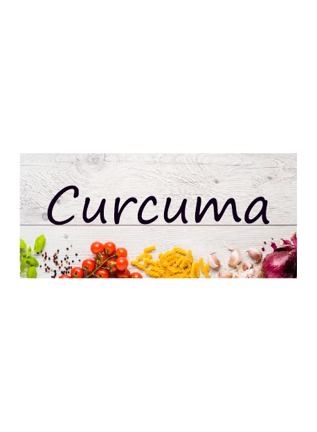 Étiquette Curcuma pots et bocaux