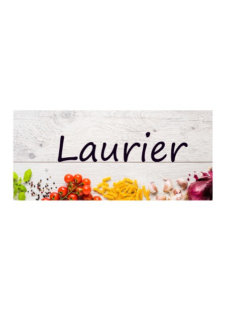 Étiquette Laurier pots et bocaux