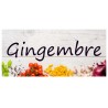 Étiquette Gingembre pots et bocaux