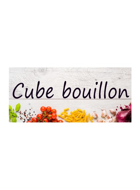 Étiquette Bouillon Cube pots et bocaux