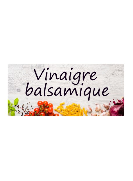 Étiquette Vinaigre balsamique bouteille